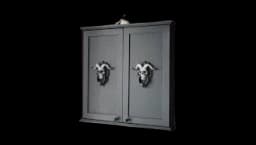 Horned Skull Wall Cabinet