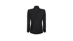 Black Twisted Lapel Blazer