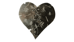 Broken Heart Handmade Sculpture