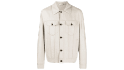 Virgin Wool Trucker Shirt Jacket - Beige
