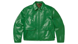 Leather Racer Jacket - Green