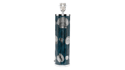 Shell-Print Table Lamp Base - Blue/White