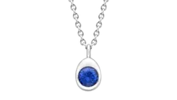 Cosmic Curve Blue Sapphire Pendant