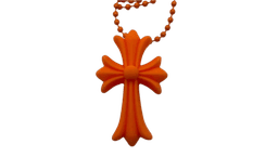 Cross Pendant Necklace - Orange