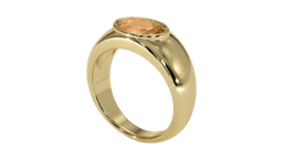 Orangish Yellow Precious Topaz Ring - 2.10 Ct. 18K Yellow Gold