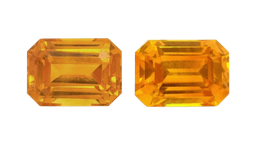 Natural Orange Sapphire Matching Pair 4.04 Carats