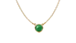 Yard Pendant in Yellow Gold with Green Nephrite Jade