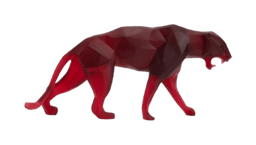 Small Wild Panther Figurine - Red